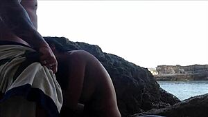 couple enjoying beach intimacy