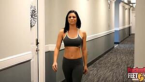 Sarah Brooke says, My feet make the trainer cum hard