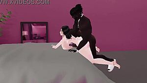 this bimbo gets intense action from a large partner in part 2