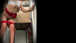 Colombian Nympho Sneaks into Club Bathroom for Spy Cam Action