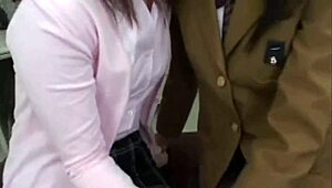 Girls Share Their First Kiss in Close-Up Asian Action