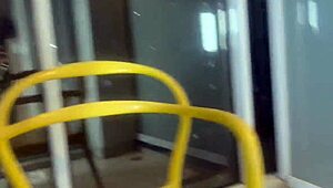 Young Stepfather and Skinny Girl on Balcony with Neighbors Watching