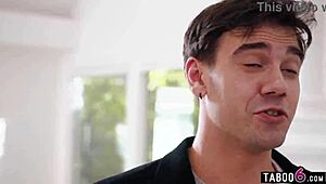 Young Guy Overwhelmed in Reverse Gangbang by Five Busty Blonde Milfs