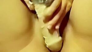 Watch young girl cum with huge dildo toys