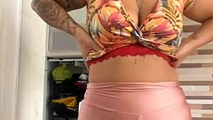 Married Woman Flashing With Husband Nearby