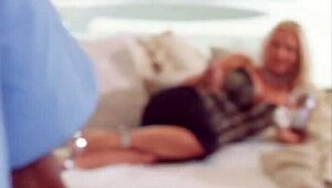 Geez, I dunno how to say it, but Bunny Madison and Alexis Malone, these blonde milfs, go nuts sharin' a big black cock in anal action!