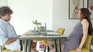 Horny neighbor bent over for rough doggystyle with muscular bodybuilder