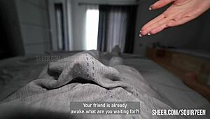 Why does tanned stepmom fight my morning erection?