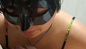 stepsister sucks monster cock and drains cumshot in homemade blowjob