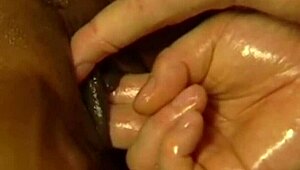 touching her sensitive pussy arouses the indian lover