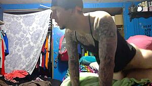 Blonde gets involved in a simple encounter with bent over positions