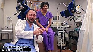 Jackie Banes teaches blowjob skills with domination and choking