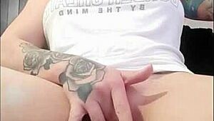 Redhead Rubs Clit Until Orgasm Watching Porn