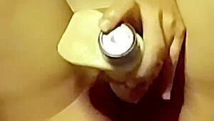 Watch young girl cum with huge dildo toys