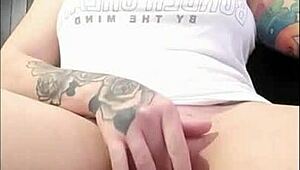 Redhead Rubs Clit Until Orgasm Watching Porn