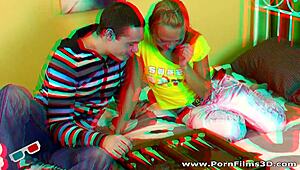 Gamblers become fuckers with Nestee Shy in 3D anal hardcore.