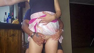 18 Year Old Accidental Sex During Kinky Pussy Rub with Hot Cumshot