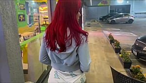 Stepmom Fucked in Store Bathroom Craves Anal