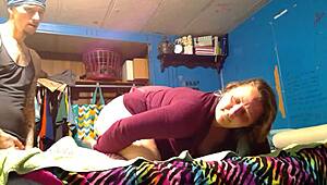 Blonde gets involved in a simple encounter with bent over positions