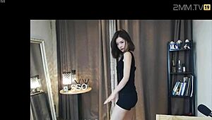 yo, check this korean babe in uniform dancing hot as hell