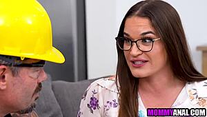 Bored housewife cheats anally on her husband with the handyman in a group scene