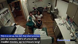 Tori Sanchez Gets Pap Smear From Dr. Tampa In Black Latex