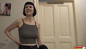 german scout, wanna see tall skinny french delfine dahlia get picked up?