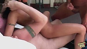 Does the divine girl take those big cocks by the pool?