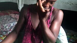 crazy bitch smokes in landlord's room while wearing sexy clothes