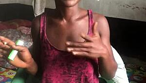 crazy bitch smokes in landlord's room while wearing sexy clothes