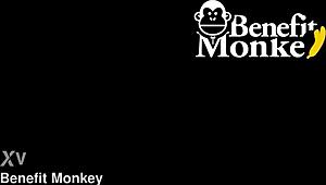 Benefit Monkey Liz Rainbow The Blue-Eyed Girl Ends Up With A Mouth Full Of Semen