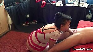 German hooker caught raw on street