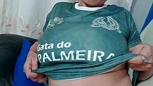 Brazilian Babe Loses Bet Takes Huge Cock Outdoors