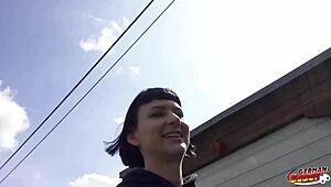 german scout, wanna see tall skinny french delfine dahlia get picked up?