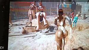 Curvy Fat Sexy Woman Poses And Moves