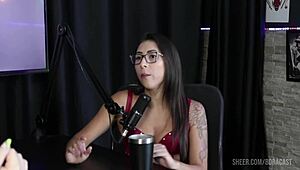 Watch Luciana Picchi dominate in group sex with Bruna and Matheus! Her big ass in see-through outfit!