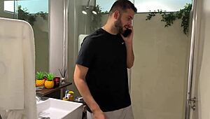 My roommate catches me fucking my doll and I end up fucking him