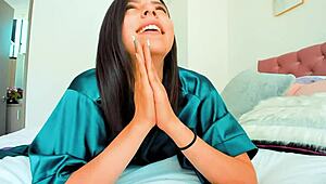 Beautiful Latina Whore in Costumes Masturbates While Getting Face Fucked on Webcam