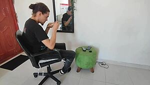 horny stepbrother gets a sloppy blowjob before pounding my tight pussy