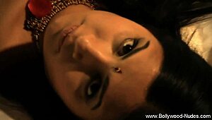 lovely brunette dances gracefully