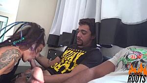 caroleta roots in menage with intense arousal leading to tight ass release