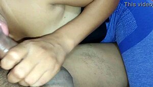 Detonating the neighbor's tight ass for debt payment with intense fucking and cum inside