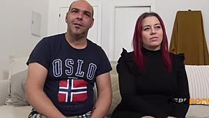 Chubby European Couple's Amateur Blowjob And Doggy Fucking