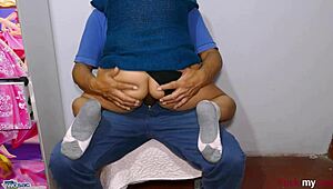 Cute anal cowgirl enjoys huge dildo in her little 18+ hole and gets an incredible orgasm