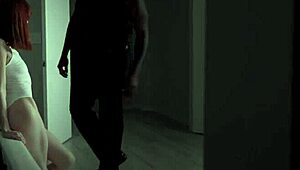 redhead teen rides monster black cock hard, fingering herself 😍