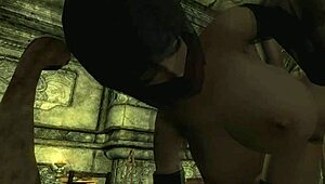 in skyrim, anri the seducer gets pounded by raerek in wild encounter