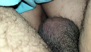 Bisexual husband kisses wife after friend's cumshot in her mouth.