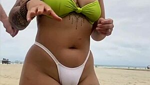 The Cheeze Seller Kept Starin At My Pussy On The Beach