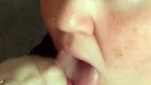 Beautiful Girl Flashes Cock in Garage, Then Sucks It While Jerking Off