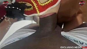 Skinny Teen Sucks Big Cock Until She Chokes on It